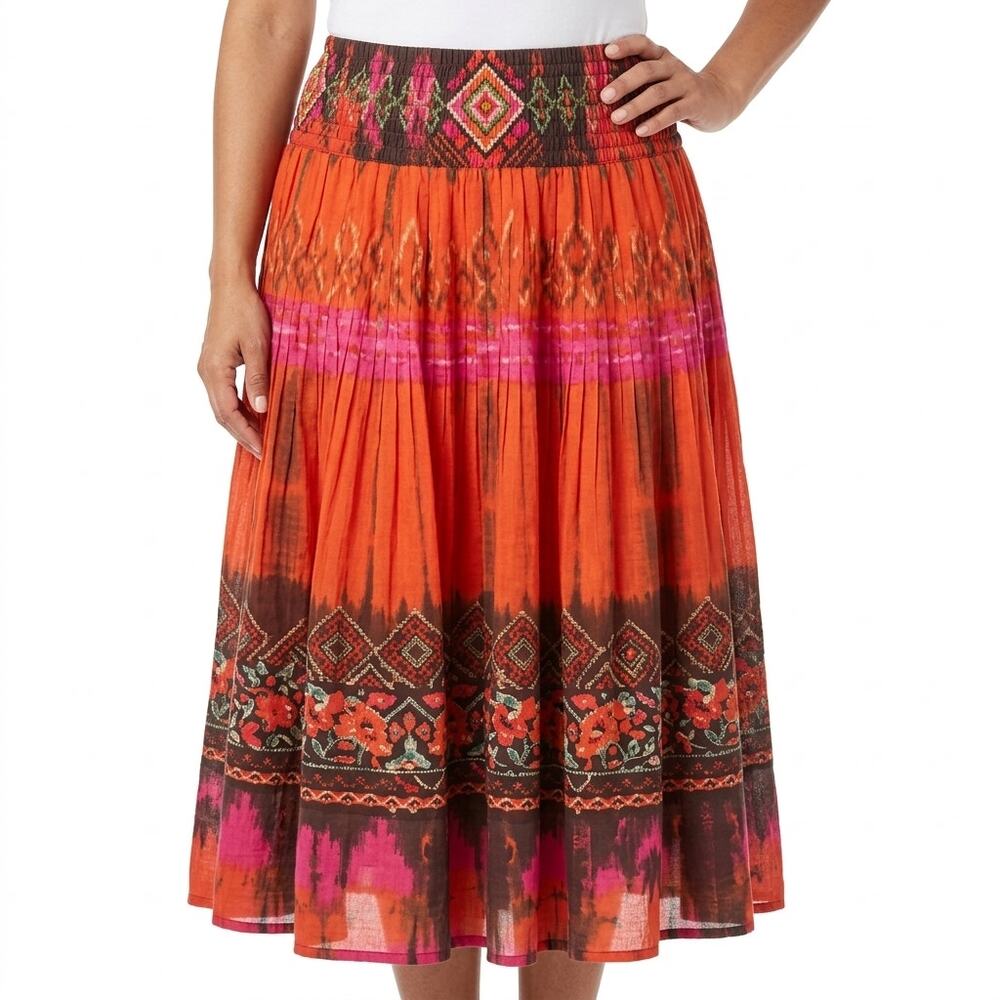 Marciano Made in USA Multicolor A-Line Midi Skirt Women Size S